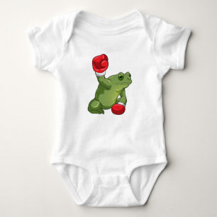 Frog Boxer Boxing Gloves Baby Strampler