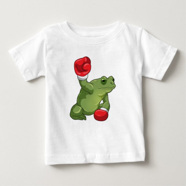 Frog Boxer Boxing Gloves Baby T-shirt (Vorderseite)