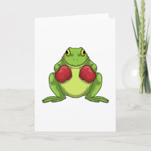 Frog Boxer Boxing Gloves Karte
