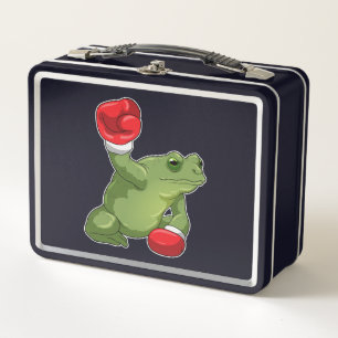 Frog Boxer Boxing Gloves Metall Brotdose