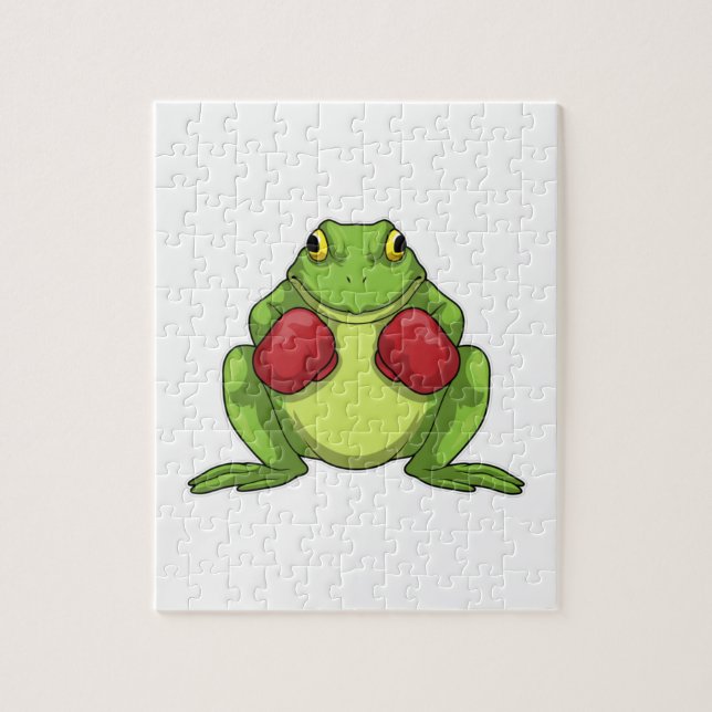 Frog Boxer Boxing Gloves Puzzle (Vertikal)