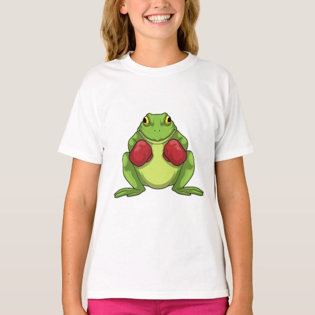 Frog Boxer Boxing Gloves T-Shirt (Vorderseite)