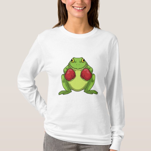 Frog Boxer Boxing Gloves T-Shirt (Vorderseite)