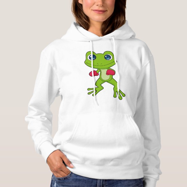 Frog Boxing Boxer Boxhandschuhe Hoodie (Vorderseite)