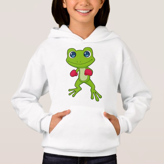 Frog Boxing Boxer Boxhandschuhe Hoodie (Vorderseite)