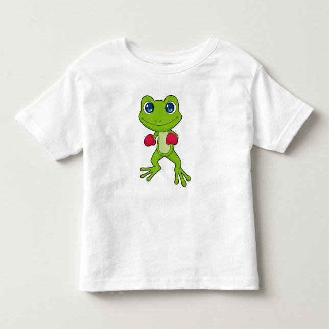 Frog Boxing Boxer Boxhandschuhe Kleinkind T-shirt (Vorderseite)
