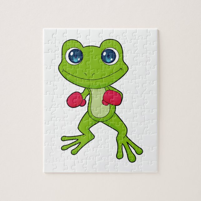Frog Boxing Boxer Boxhandschuhe Puzzle (Vertikal)
