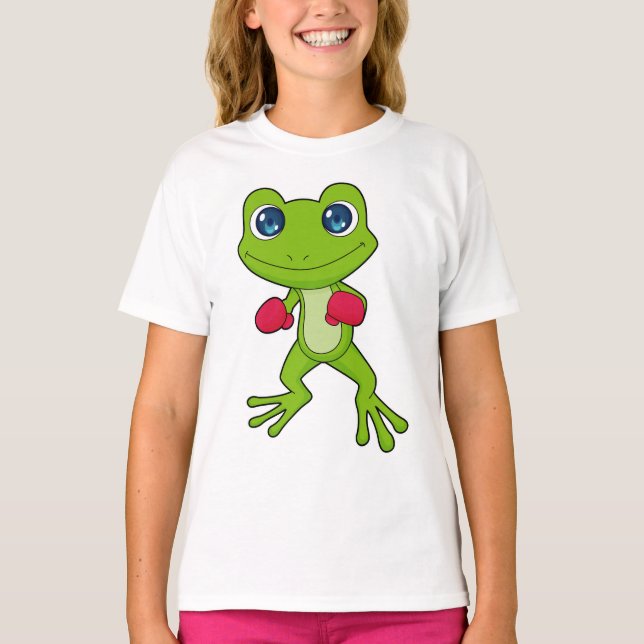 Frog Boxing Boxer Boxhandschuhe T-Shirt (Vorderseite)