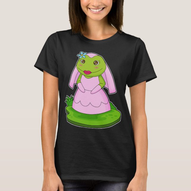 Frog Bride Blume Wedding T-Shirt (Vorderseite)