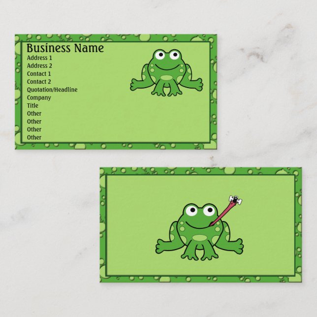 Frog Business Cards Visitenkarte (Vorne/Hinten)