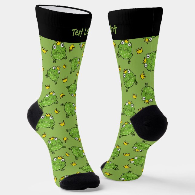 Frog Cartoon Pattern Socks Socken (Gewinkelt)