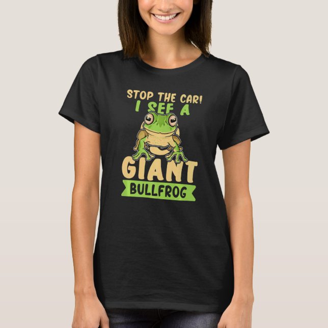 Frog Catching Giant Bullfrog Frog Hunter Toad T-Shirt (Vorderseite)