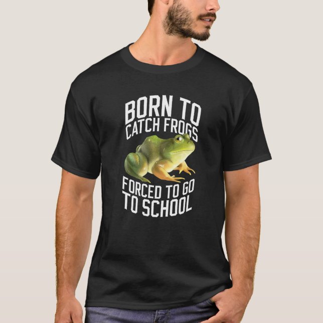Frog Catching Kids And Frog Catcher   T-Shirt (Vorderseite)