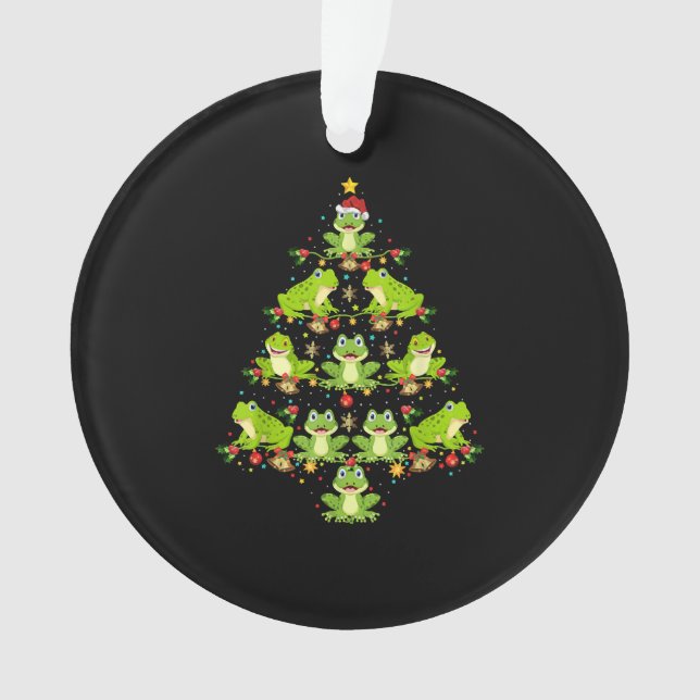 Frog Christmas Tree Gift Funny Christmas Frog Ornament (Vorderseite)