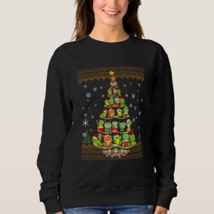 Frog Christmas Ugly Sweater Weihnachtsbaum Sweatshirt