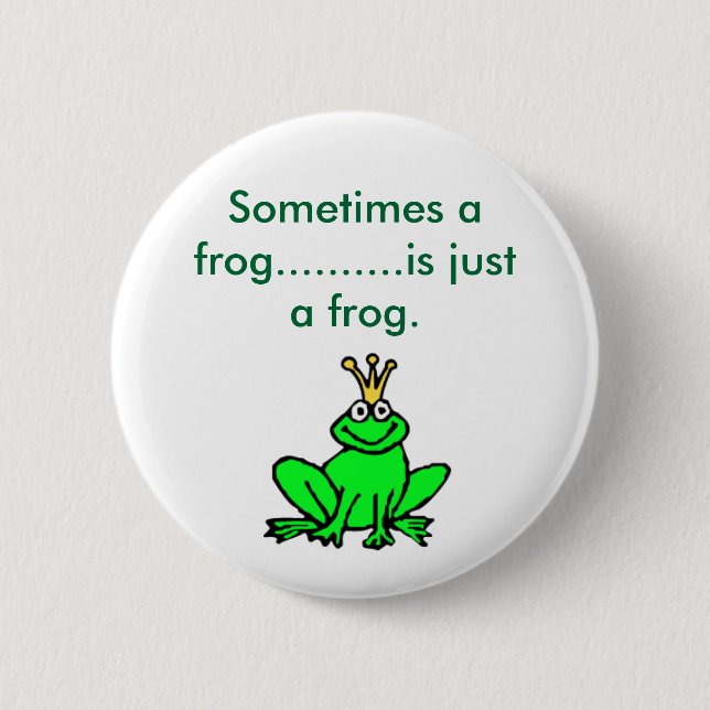 frog_clipart_prince, manchmal ein Frosch Button (Vorderseite)