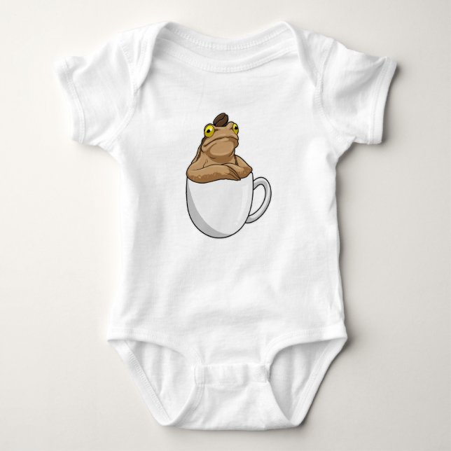 Frog Coffee Coffee Bean Baby Strampler (Vorderseite)
