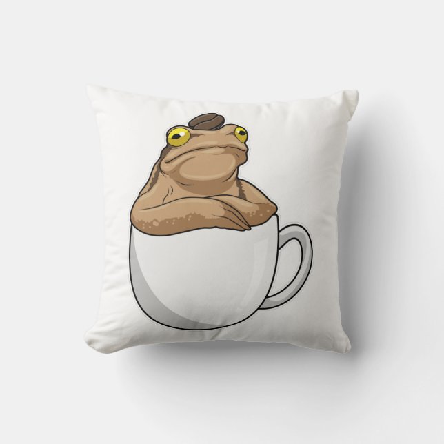 Frog Coffee Coffee Bean Kissen (Vorderseite)