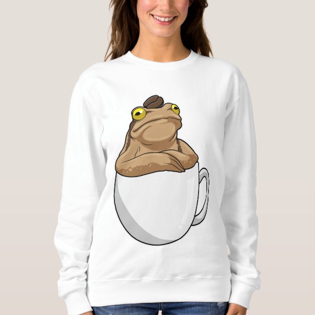 Frog Coffee Coffee Bean Sweatshirt (Vorderseite)