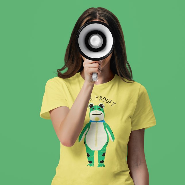Frog Costume Protester Custom Slogan Graphic T-Shirt (Von Creator hochgeladen)