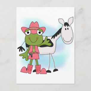 Frog Cowgirl Tshirts und Geschenke Postkarte