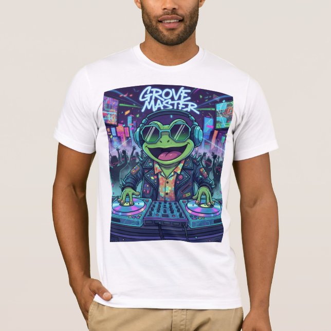 Frog DJ T - Shirt | Funny Rave Party T-Shirt| EDM  (Vorderseite)