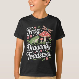 Frog Dragonfly Toadstool T-Shirt