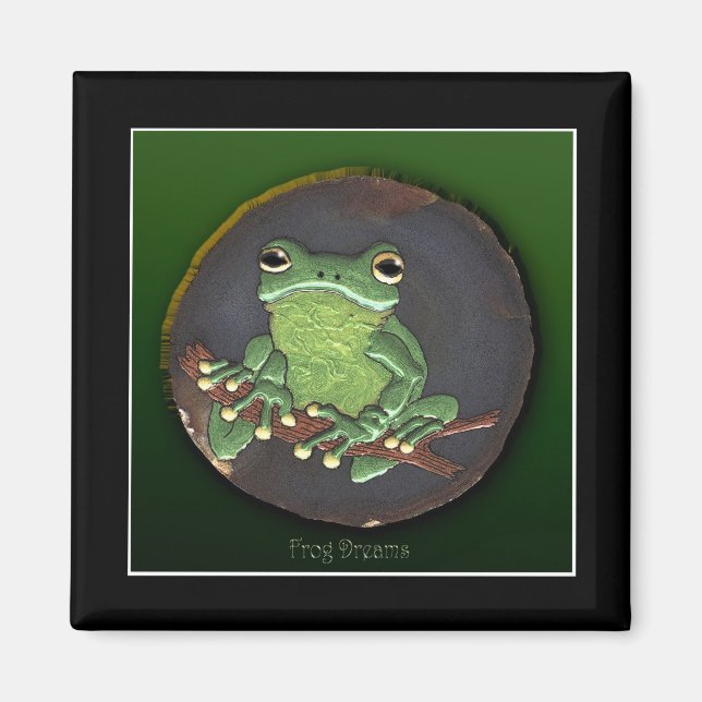 Frog Dreams Tree Frog Art Magnet (Vorne)