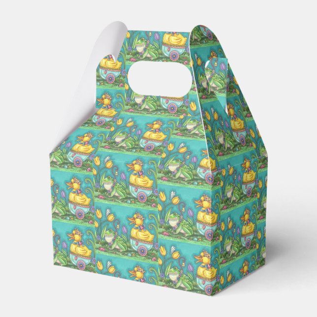 FROG & DUCK EASTER EGG GABLE FAVOR BOX Wiederholen Geschenkschachtel (Vorderseite)