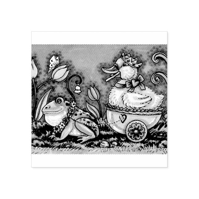 FROG & DUCK PRINCE OSTERE RUBBER-BRIEFMARKE *Benut Gummistempel (Prägung)