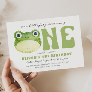 Frog Einladungen zum ersten Geburtstag