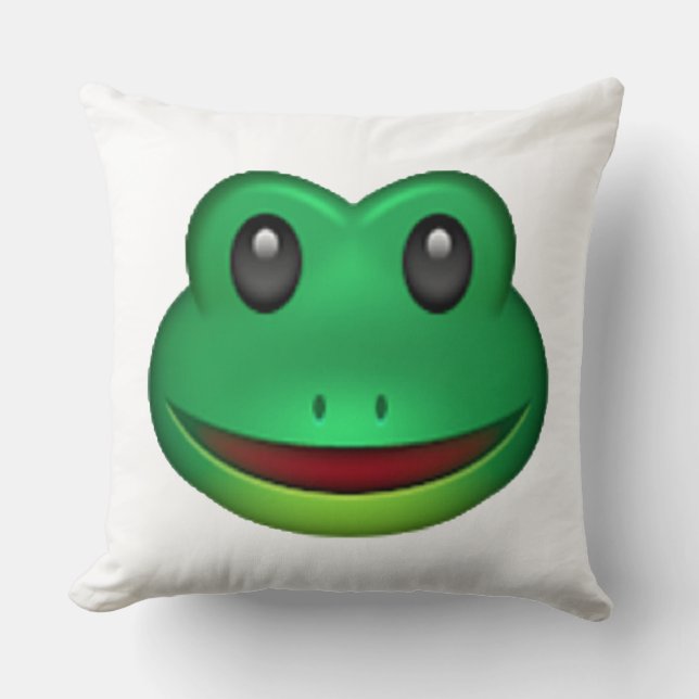 Frog - Emoji Kissen (Vorderseite)