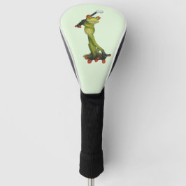 Frog Figurine Golfer Driver Cover Golf Headcover