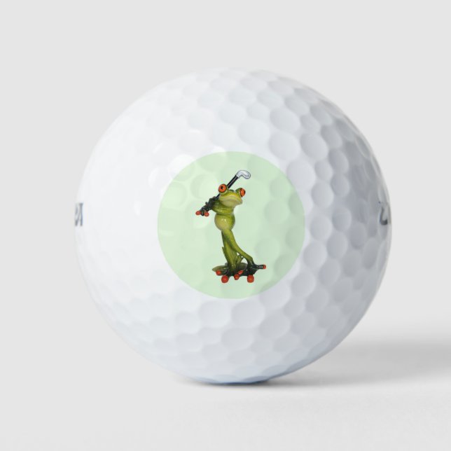 Frog Figurine Golfer Ultra 500 Distance Golf Ball (Vorderseite)
