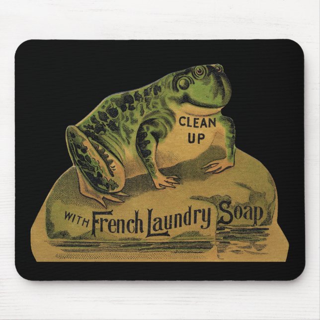 Frog French Wäsche Seife Mousepad (Vorne)