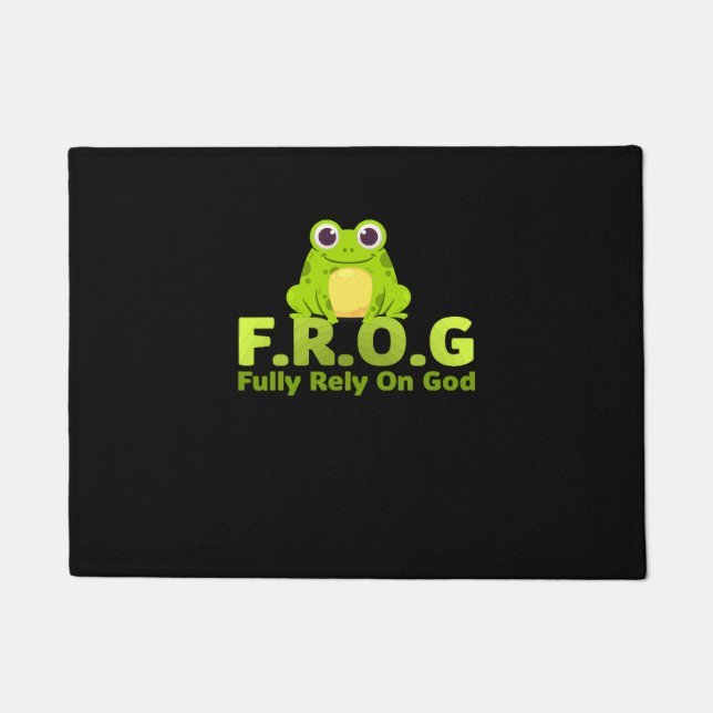 FROG funny definition fully rely on god Fußmatte (Vorderseite)