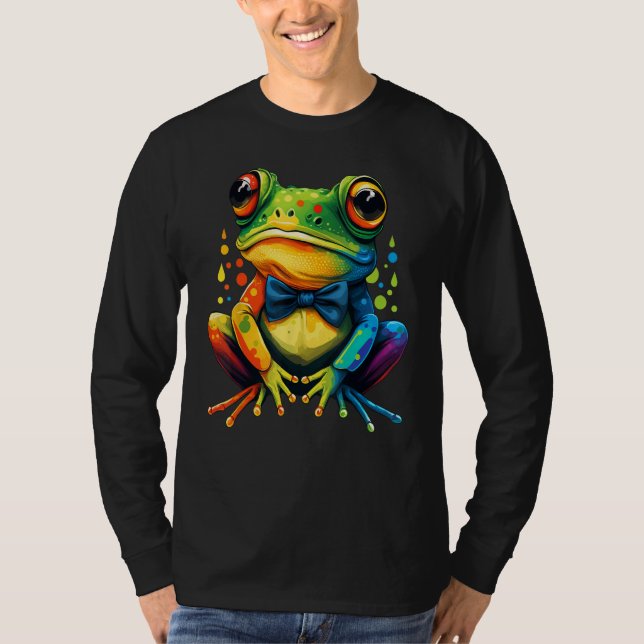 Frog Gay Pride LGBT Rainbow Flag on Frog LGBTQ 1 T-Shirt (Vorderseite)