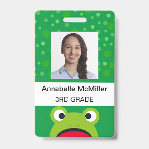 Frog Green Wild Teacher Ausweis