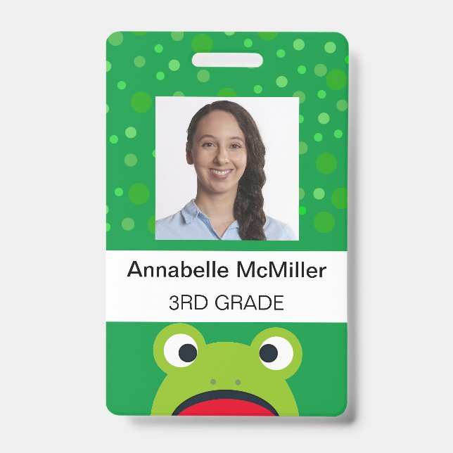 Frog Green Wild Teacher Ausweis (Vorderseite)