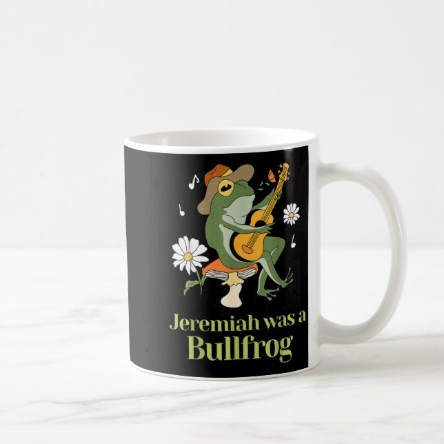 Frog Guitar-jeremiah Was Bullfrog Funny Saying  Kaffeetasse (Rechts)