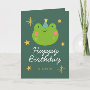 Frog Happy Birthday Niedlich Karte