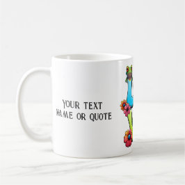 Frog Hippie Boho Peace Groovy personalisieren Kaffeetasse