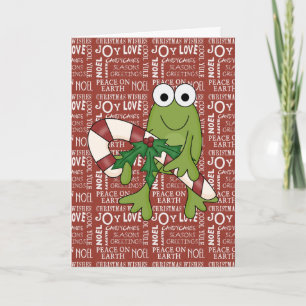 Frog Hoppy Holidays Anpassbare Karte