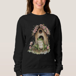 Frog House Amphibien Frog Mama Ästhetische Gi Sweatshirt