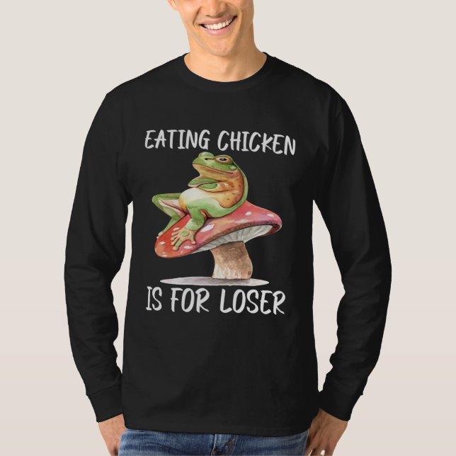 Frog Hunting Eating Chicken Frog Catching T-Shirt (Vorderseite)