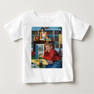 Frog in der Bibliothek Baby T-shirt