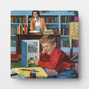 Frog in der Bibliothek Fotoplatte