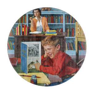 Frog in der Bibliothek Schneidebrett