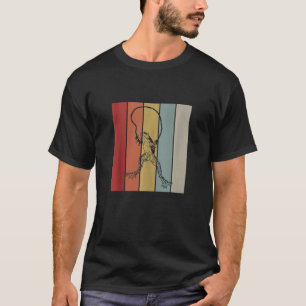 Frog Jumping Rope Retro Amphibian Animal Silhouett T-Shirt