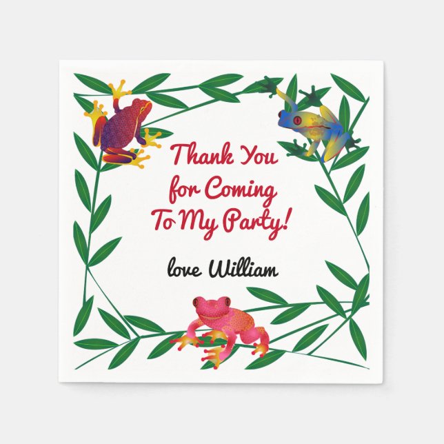 Frog Jungle Zoo Serviette (Vorderseite)